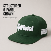 Topi Snapback 6 Panel Tanpa Struktur dengan Logo Kustom OEM, Pinggiran Lengkung Ringan, Bordir Rantai Berkualitas Tinggi