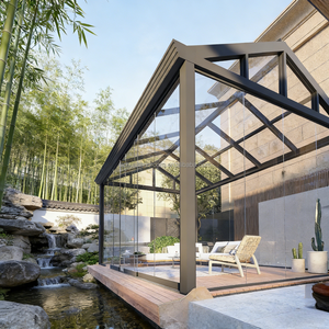 Gazebo rectangulaire pour jardin <span class=keywords><strong>3x3</strong></span> 3x4 3x5 en acier galvanisé avec <span class=keywords><strong>moustiquaire</strong></span>, résistant au vent, pavillon extérieur, pergola - Product Image 2