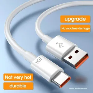 Cable USB tipo C de 120W, Cable de <span class=keywords><strong>carga</strong></span> rápida <span class=keywords><strong>10A</strong></span>, línea USB para teléfono móvil para Huawei 30 Xiaomi <span class=keywords><strong>Redmi</strong></span> Samsung POCO, Cable DE DATOS USB C - Product Image 2