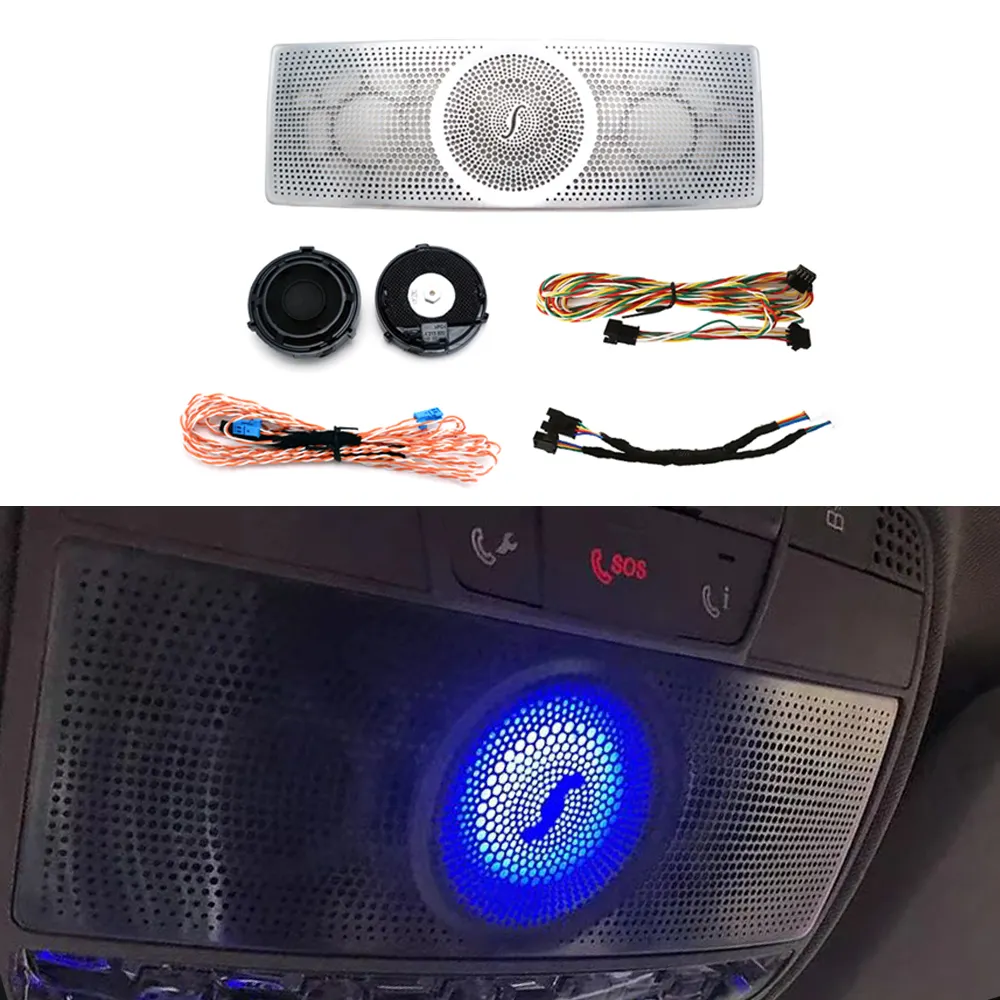 64 couleurs LED toit plafonnier haut-parleur lecture W205 lumière ambiante pour Mercedes Benz classe C W205