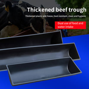 Mangeoire pour chèvres en plastique, réservoir d'alimentation et d'abreuvement pour moutons, chèvres, chevaux, plateau d'alimentation pour ferme avec pieds - Product Image 4