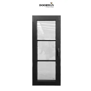 Doorwin China Big Factory German Style Single Double Glazed Window Aluminium Tilt And Turn Window With Grilles