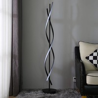 Lampadaire en spirale linéaire moderne à LED pour chambre à coucher