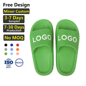 친환경 부드러운 실내 겨울 여름 오픈 EVA 미끄럼 방지 슬라이드 경량 컴포트 사용자 정의 로고 남여 공용 남성 여성 트렌드 디자인 - Product Image 1