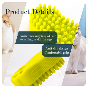 <span class=keywords><strong>Brosse</strong></span> à shampooing en silicone <span class=keywords><strong>pour</strong></span> massage du dos des chiens, <span class=keywords><strong>pour</strong></span> poils longs/courts, petits animaux, produits de bain en silicone de qualité alimentaire - Product Image 3