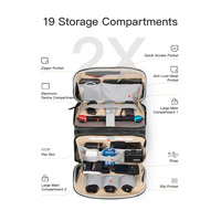 Borsa Organizer Multifunzionale Personalizzata, Portatile, Grande Capacità, Impermeabile, per Elettronica, Cavi, Schede, Viaggio, Archiviazione Digitale, per Uomo