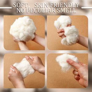 Farce en coton pour animaux en peluche Oreiller doux Remplissage en fibre de coton naturel pour jouets Décorations en nuage et plus - Product Image 2