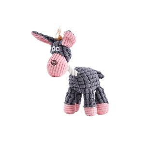 Juguete de Peluche de Burro de Dibujos Animados de 3 Colores, Juguete para Masticar Lavable y Resistente a Mordeduras para Cachorros, Compañero para Dormir - Product Image 2