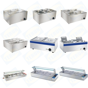Bain-marie professionnel en acier inoxydable à 4 plateaux, haute performance, facile à utiliser, avec thermostat, pour la restauration - Product Image 6