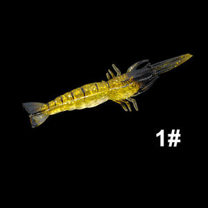 Gj20 9,5 cm/3,4 g Appât artificiel souple biomimétique en PVC, super attrayant, à griffes plates, leurre de pêche avec hameçon, paillettes reflétant la lumière - Product Image 6