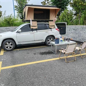 <span class=keywords><strong>Tenda</strong></span> da Tetto per Auto Ultra-Sottile Impermeabile in Lega di Alluminio con Supporto Dritto a Quattro Angoli per Campeggio Outdoor a Doppio Strato - Product Image 4