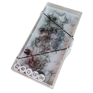 Premade 4D ventilateur Extensions de cils personnalisé 1000 ventilateurs 0.03/0.05/0.07 cachemire longue tige Application facile 15mm longueur produit de beauté - Product Image 1