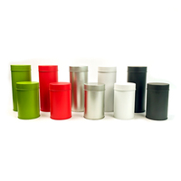 Boîte métallique ronde portable de 50-100g, nouveau stock, luxueuse, à double couvercle hermétique, pour thé, café, nourriture pour chien, flocons d'avoine