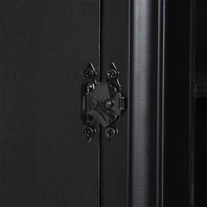 17 "x 32" Accessoires de barre de porte en verre Verrerie miniature à collectionner <span class=keywords><strong>Vitrine</strong></span> <span class=keywords><strong>murale</strong></span> noire en verre à liqueur - Product Image 5