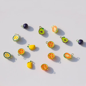 Pendentif de la série Dripping Sweet Fruit en alliage de zinc, composants de bijoux DIY pour boucles d'oreilles, bracelets et colliers - Product Image 2