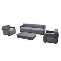 Ensemble de meubles de terrasse en aluminium pour cour et jardin, canapé d'extérieur imperméable pour le loisir