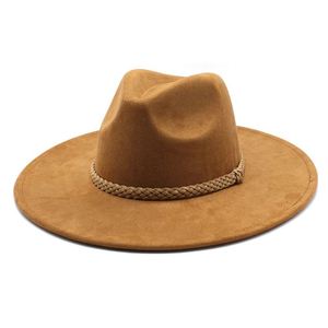 Nouvelle Arrivée 2025 – Chapeau Fedora en Polyester/Coton à Large Bord Style Jazz Panama Vintage – Casquette Unisexe Tendance pour Homme et Femme, Idéale pour Fêtes en Extérieur - Product Image 1