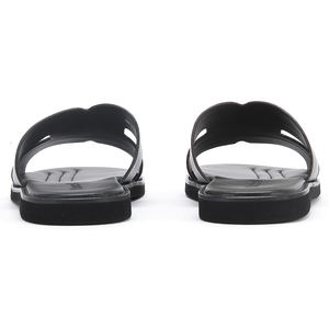 OEM çin üreticinin buzağı deri erkek kaymaz plaj düz sandalet özel slayt açık ayakkabı erkekler için kışlık terlik - Product Image 4