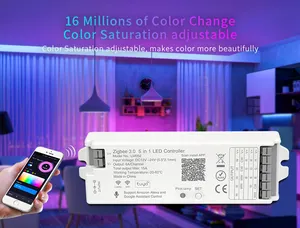 Tuya Wifi Sprach unterstützung controller 5CH RGB RGBW CCT Dimmer 5 in 1 LED-Lichtstreifen-Controller