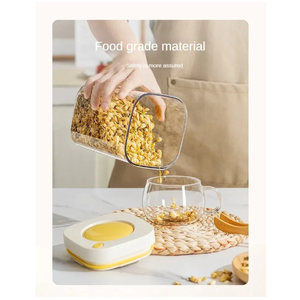 Récipient de stockage de nourriture en plastique à large ouverture de 1800 ml, récipient à café sous vide, bocaux hermétiques pour la cuisine - Product Image 5