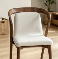 Chaise de salle à manger moderne en bois durable et écologique avec dossier solide pour la maison, le salon, l'appartement, la villa, l'hôtel