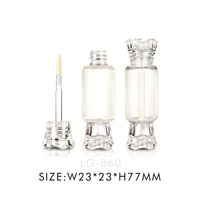 Nuevo Tubo de Brillo Labial Transparente de Plástico Moldeado por Soplado de 10 ml, con Forma de Caramelo Coreano, Material de Empaque de Alta Calidad para Maquillaje Labial