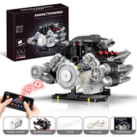 Kaiyu K96209 Superauto con Motor V8, Piezas de Repuesto Modelo 689, Motor de Pellets con Luz Ambiental, Regalo Perfecto para Niños, Juego de Bloques de Construcción