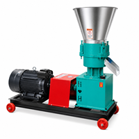 Machine à granulés d'aliments pour volailles et lapins, à entraînement électrique, construction métallique, avec moulin rotatif, pour un traitement efficace et une alimentation facile en ferme avicole