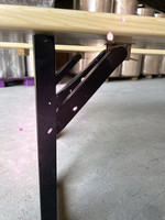 Ensemble table et banc robuste pour événements extérieurs, style pliable, couleur naturelle