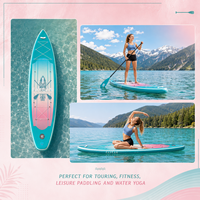 Planche de paddle gonflable OEM personnalisée tout usage avec revêtement antidérapant en EVA pour débutants