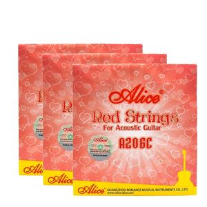 Cuerda <span class=keywords><strong>de</strong></span> Guitarra Acústica <span class=keywords><strong>Ligera</strong></span> Alice A206Cl Roja 123, Cuerda Individual/Juego, Hecha en Guangdong - Product Image 1