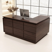 Comptoir de caisse en bois en forme de L, style crème, simple et moderne, avec tiroirs, pour magasins de vêtements, boutiques pour femmes, comptoir de bar commercial compact