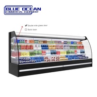 Réfrigérateur à affichage ouvert personnalisé de haute qualité de style européen à température unique pour vitrine de fruits