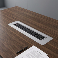 Boente avec quatre puissances universelles utilisées dans la solution AV de table de salle de conférence bureau automatique prise rotative cachée