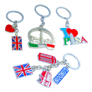 Llaveros de metal personalizados Reino Unido Londres regalo promocional accesorios aleación de zinc creativo Reino Unido Nueva York recuerdo llaveros de metal - Product Image 4