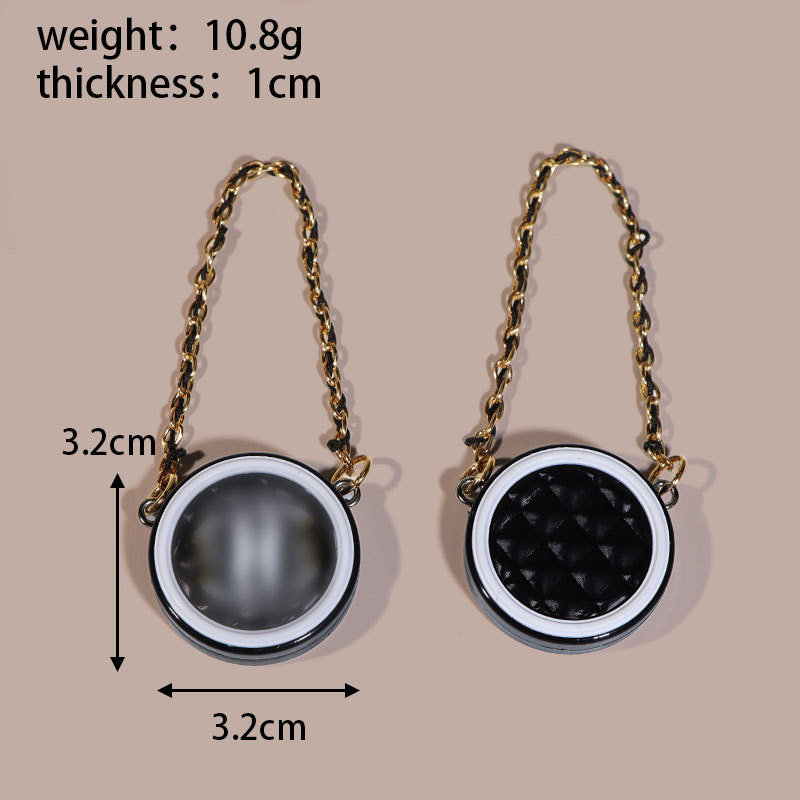 Round small sachet (black) [rope chain]]