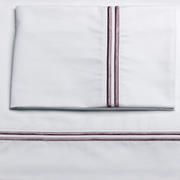 Ensemble de draps blancs brodés 100% coton linge de lit d'hôtel tissé housse de couette literie confortable de qualité supérieure