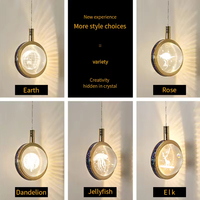 Longue boule de cristal goutte pendentif lumière moderne chaîne de fer lustre Duplex escalier en colimaçon éclairage personnaliser fournisseur