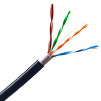 Cable Ethernet CAT5 SMA905 OEM para Exteriores, Cobre Sólido, Rollo de 5m, Revestimiento de PVC, para Redes