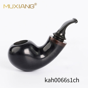 Briarwood Root Burl Pipe Bent Type Flame Pattern Tobacco Pipe Smoking Pipe - Product Image 4