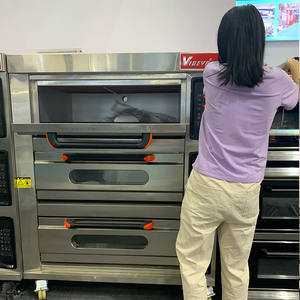 Horno de Convección a Gas Comercial de 2 Niveles y 4 Bandejas para Panadería con Función de Vapor y Control de Termostato para Pan, Pasteles y <span class=keywords><strong>Pizza</strong></span> - Product Image 4