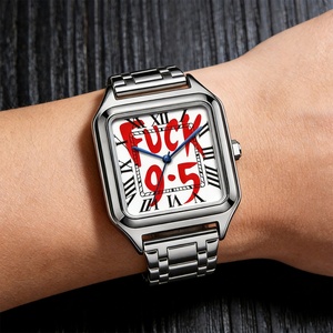 Montre à quartz unisexe étanche de luxe léger haut de gamme, style INS, cadran carré simple et élégant en alliage d'acier inoxydable FUCK9.5 - Product Image 5