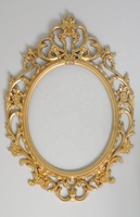 Miroir de chambre à coucher rétro en plastique PU à tenture murale ornée promotionnelle classique