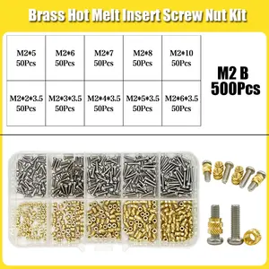 น็อตสแตนเลสแบบหลอมร้อน 420/500 ชิ้น รุ่น TS100 น็อตทองเหลืองแบบหลอมร้อนสำหรับเชื่อม หัวเกลียวใน น็อตแบบเสียบ - Product Image 5