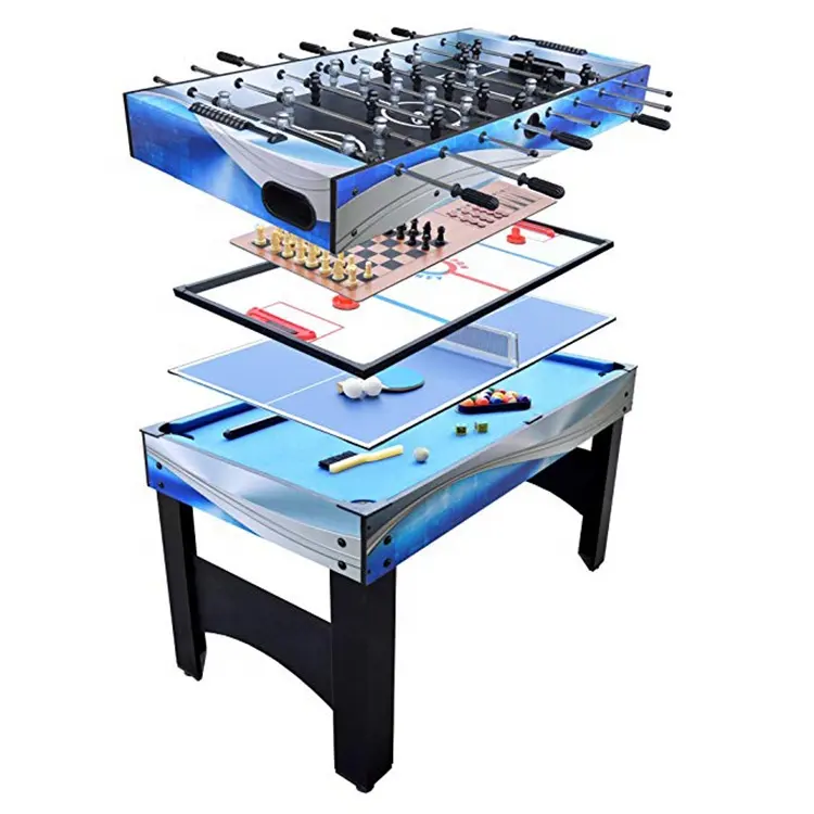 Foosball bilardo Glide hokey satranç çok fonksiyonlu 4 in 1 Mutli oyunlar masa