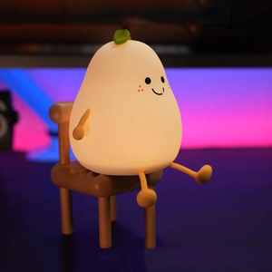 Pear Silicone Desk Light <b>Lamps</b> Pat Table <b>Lamp</b> Touch Light Led Silicone Animal Decorative <b>Lamps</b> Colorful Night Light Home Decor - Product Image 6