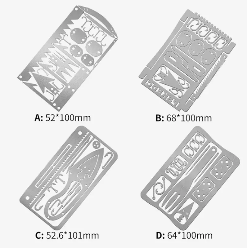 आउटडोर Multifunctional पोर्टेबल मछली हुक कार्ड कैम्पिंग जीवन रक्षा उपकरण कार्ड मछली पकड़ने के उपकरण पोर्टेबल मछली पकड़ने गियर ईडीसी