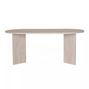 Di alta qualità colore Beige tavolo <span class=keywords><strong>da</strong></span> <span class=keywords><strong>pranzo</strong></span> ovale con MDF superiore Base in legno per la casa <span class=keywords><strong>soggiorno</strong></span> zona <span class=keywords><strong>pranzo</strong></span> <span class=keywords><strong>cucina</strong></span> - Product Image 2