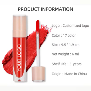 ลิปกลอสเนื้อครีม 16 สี กันน้ำ ติดทนนาน เนื้อแมตต์ ปราศจากการทดลองกับสัตว์ วีแกน ปราศจากสารเคมี ขนาดปกติ - Product Image 5