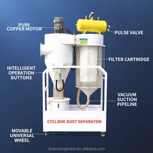 New Bag Type Industrial Cyclone Dust Collector For Furniture Factory